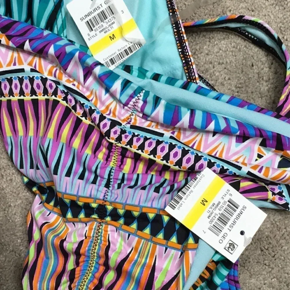 New. BAR III Sunburst Geo bikini. NWT - Picture 4 of 7